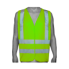Chaleco alta velocidad verde 4 bandas