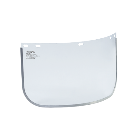 Visor de policarbonato con filo de aluminio