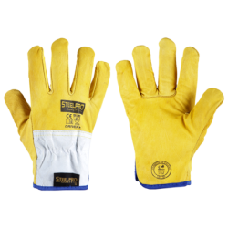 Guante cuero Driver Amarillo