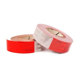 Cinta reflectiva de rojo y blanco 2″
