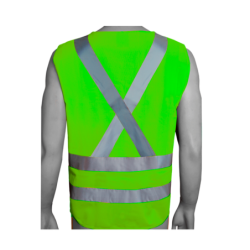 Chaleco alta velocidad verde 4 bandas