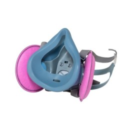Respirador de silicona con filtros 2097 para polvos y neblinas