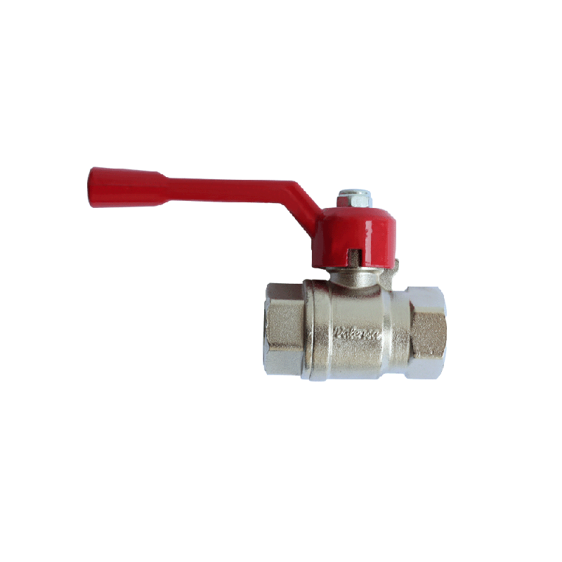 Válvula esférica de zinc de mango rojo