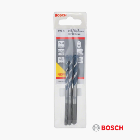 Set de 3 brocas CYL-5
