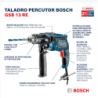 Taladro Percutor GSB 13 RE 750W + Maletín Bosch