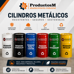 Cilindro Metálico para Segregación de Residuos