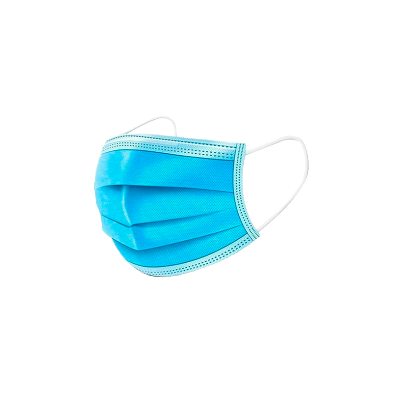 B- Mascarilla de 3 pliegues
