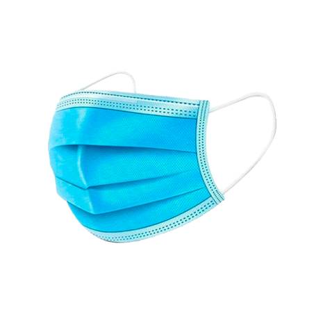 B- Mascarilla de 3 pliegues